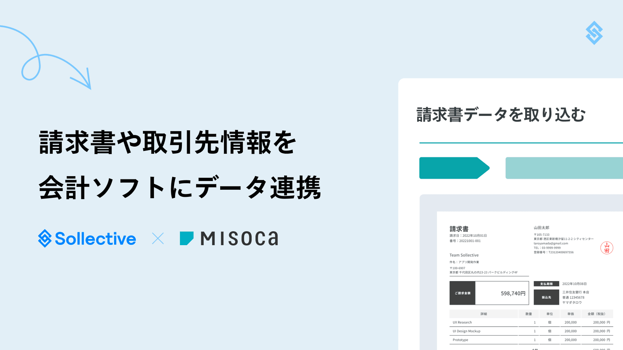 フリーランスに特化した請求書作成サービス『請Q®︎ by Sollective』、クラウド見積・納品・請求書サービス『Misoca』とデータ連携を開始