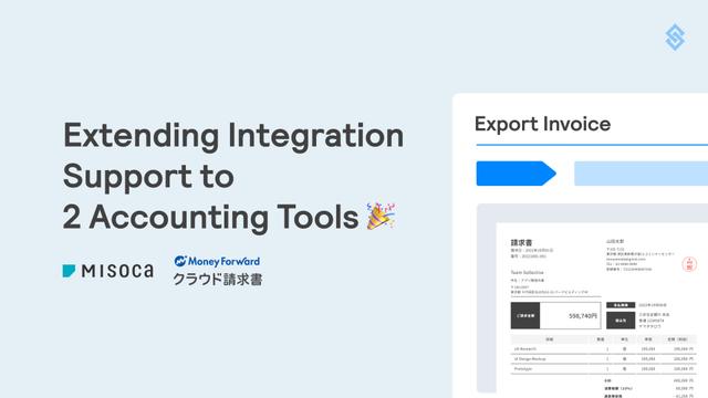 Extending Integration Support to 2 Accounting Tools