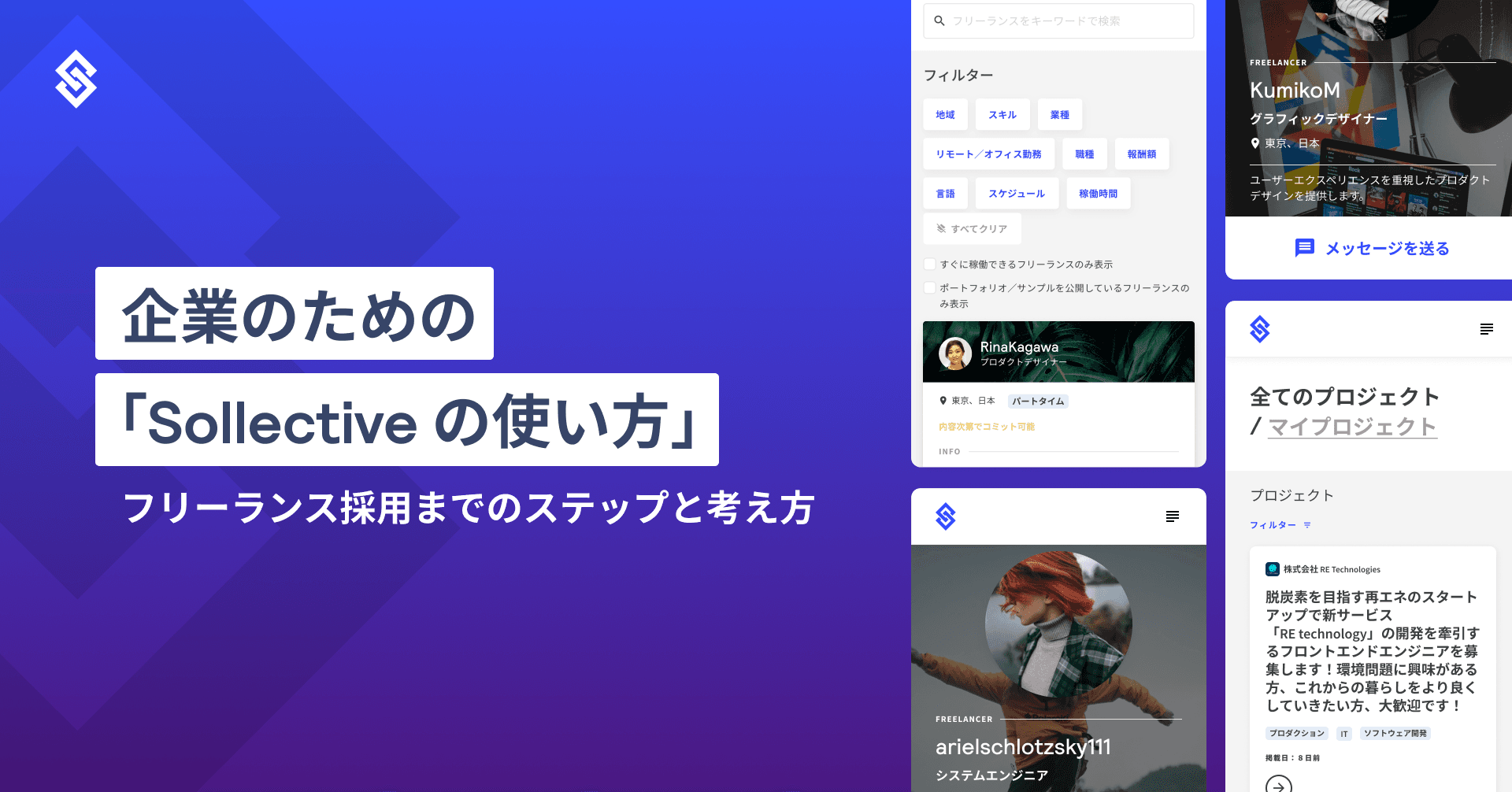 企業のための「Sollective の使い方」。フリーランス採用までのステップと考え方 Article Image