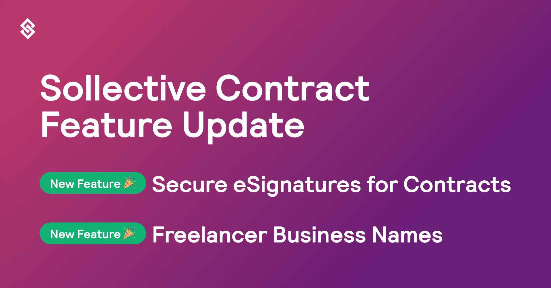 Sollective Contract Update | eSigning and Business Names for Freelancers Article Image